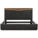 Kayner Charcoal King Platform Bed with LED and USB Charging