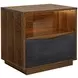 Kayner Charcoal 1 Drawer Nightstand with LED