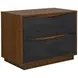 Kayner Charcoal 2 Drawer Nightstand with LED