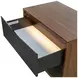 Kayner Charcoal 2 Drawer Nightstand with LED