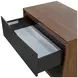 Kayner Charcoal 2 Drawer Nightstand with LED