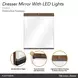 Kayner Charcoal Rectangular Dresser Mirror with LED