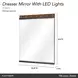 Kayner Charcoal Rectangular Dresser Mirror with LED