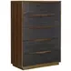 Kayner Charcoal 5 Drawer Chest with LED