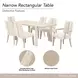 Lotus Bay Sand 100" Extendable Rectangular Narrow Dining Table