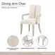 Lotus Bay Tusk Upholstered Dining Arm Chair