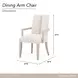 Lotus Bay Tusk Upholstered Dining Arm Chair