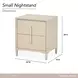 Lotus Bay Sand 2 Drawer Small Nightstand
