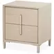 Lotus Bay Sand 2 Drawer Small Nightstand