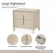Lotus Bay Sand 2 Drawer Large Nightstand