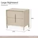 Lotus Bay Sand 2 Drawer Large Nightstand
