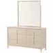 Lotus Bay Sand 6 Drawer Small Dresser with Mirror