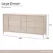 Lotus Bay Sand 6 Drawer Large Dresser