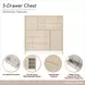 Lotus Bay Sand 5 Drawer Chest