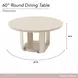 Lotus Bay Sand 60" Round Dining Table
