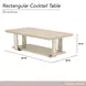 Lotus Bay Sand Rectangular Cocktail Table