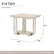 Lotus Bay Sand Rectangular End Table