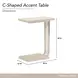 Lotus Bay Sand C-Shaped Rectangular Accent Table