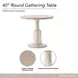 Lotus Bay Sand 40" Round Gathering Table