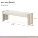 Lotus Bay Tusk Upholstered 56" Accent Bench