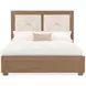 Portrait Sienna Brown Panel Bedroom Set with LED and USB Charging