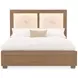 Portrait Sienna Brown Panel Bedroom Set with LED and USB Charging