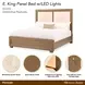 Portrait Sienna Brown King Panel Bed with LED and USB Charging