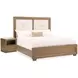 Portrait Sienna Brown Panel Bedroom Set with LED and USB Charging