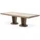 Portrait Sienna Brown 136" Extendable Rectangular Dining Table