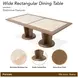 Portrait Sienna Brown 136" Extendable Rectangular Dining Table