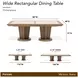 Portrait Sienna Brown 136" Extendable Rectangular Dining Table