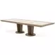 Portrait Sienna Brown 136" Extendable Rectangular Dining Table