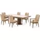 Portrait Sienna Brown 136" Extendable Rectangular Dining Table
