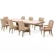 Portrait Sienna Brown 136" Extendable Rectangular Dining Table