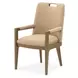 Portrait Toffee Upholstered Dining Arm Chair Set of 2
