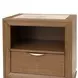 Portrait Sienna Brown 1 Drawer Nightstand with LED