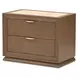 Portrait Sienna Brown 2 Drawer Nightstand with LED