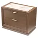 Portrait Sienna Brown 2 Drawer Nightstand with LED