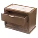 Portrait Sienna Brown 2 Drawer Nightstand with LED