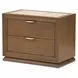 Portrait Sienna Brown Panel Bedroom Set with LED and USB Charging