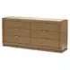 Portrait Sienna Brown 6 Drawer Dresser with LED