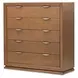 Portrait Sienna Brown 5 Drawer Chest with LED