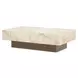 Portrait Sienna Brown and Creamy Peach Rectangular Cocktail Table