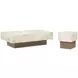Portrait Sienna Brown and Creamy Peach Rectangular Occassional Table Set