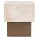 Portrait Sienna Brown and Creamy Peach Square End Table