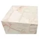 Portrait Sienna Brown and Creamy Peach Square End Table