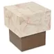 Portrait Sienna Brown and Creamy Peach Square End Table