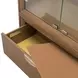 Portrait Sienna Brown 2 Door Display Cabinet with LED