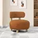Zonie Orange Boucle Barrel Back Accent Chair