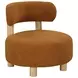 Zonie Orange Boucle Barrel Back Accent Chair